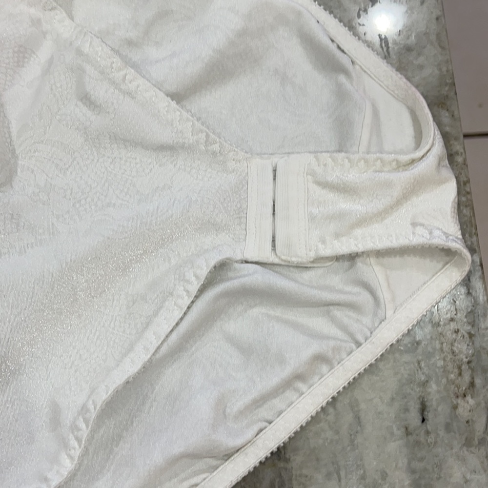 Flexees large shape wear high waist brief white with boning slenderizing corsett - Picture 4 of 6